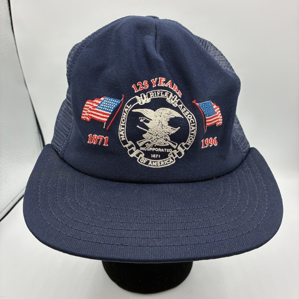 Vintage 1996 NRA 125 Years Mesh Snapback Trucker Hat National Rifle USA